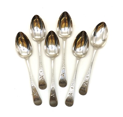 Lot 26 - A set of six American silver serving spoons