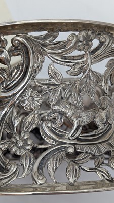 Lot 23 - A Victorian silver pierced dish ring