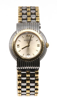 Lot 337 - A ladies' bi-colour Boucheron 'Solis' quartz bracelet watch