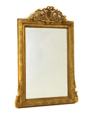 Lot 407 - A gilt wall mirror