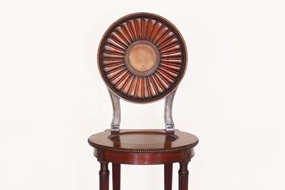 Lot 1 - A George III mahogany hall chair by Thomas Chippendale
