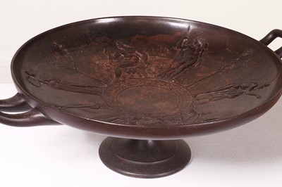 Lot 102 - A pair of neoclassical patinated cast iron kylix by E W Wyon for The Art Union of London