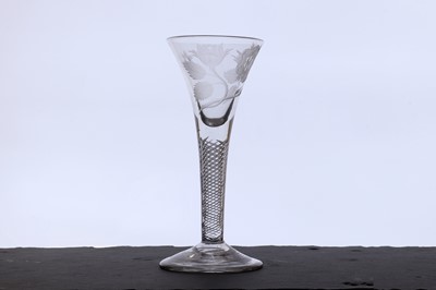 Lot 343 - A Jacobite wine glass