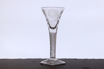 Lot 343 - A Jacobite wine glass