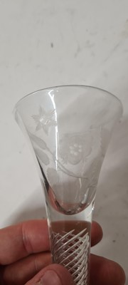 Lot 343 - A Jacobite wine glass