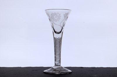 Lot 343 - A Jacobite wine glass