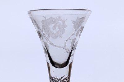 Lot 343 - A Jacobite wine glass