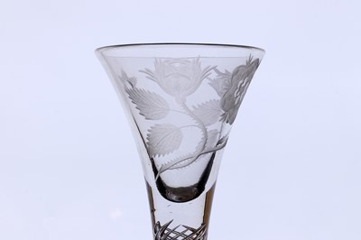 Lot 343 - A Jacobite wine glass