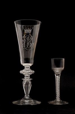 Lot 259 - A large Victorian glass goblet