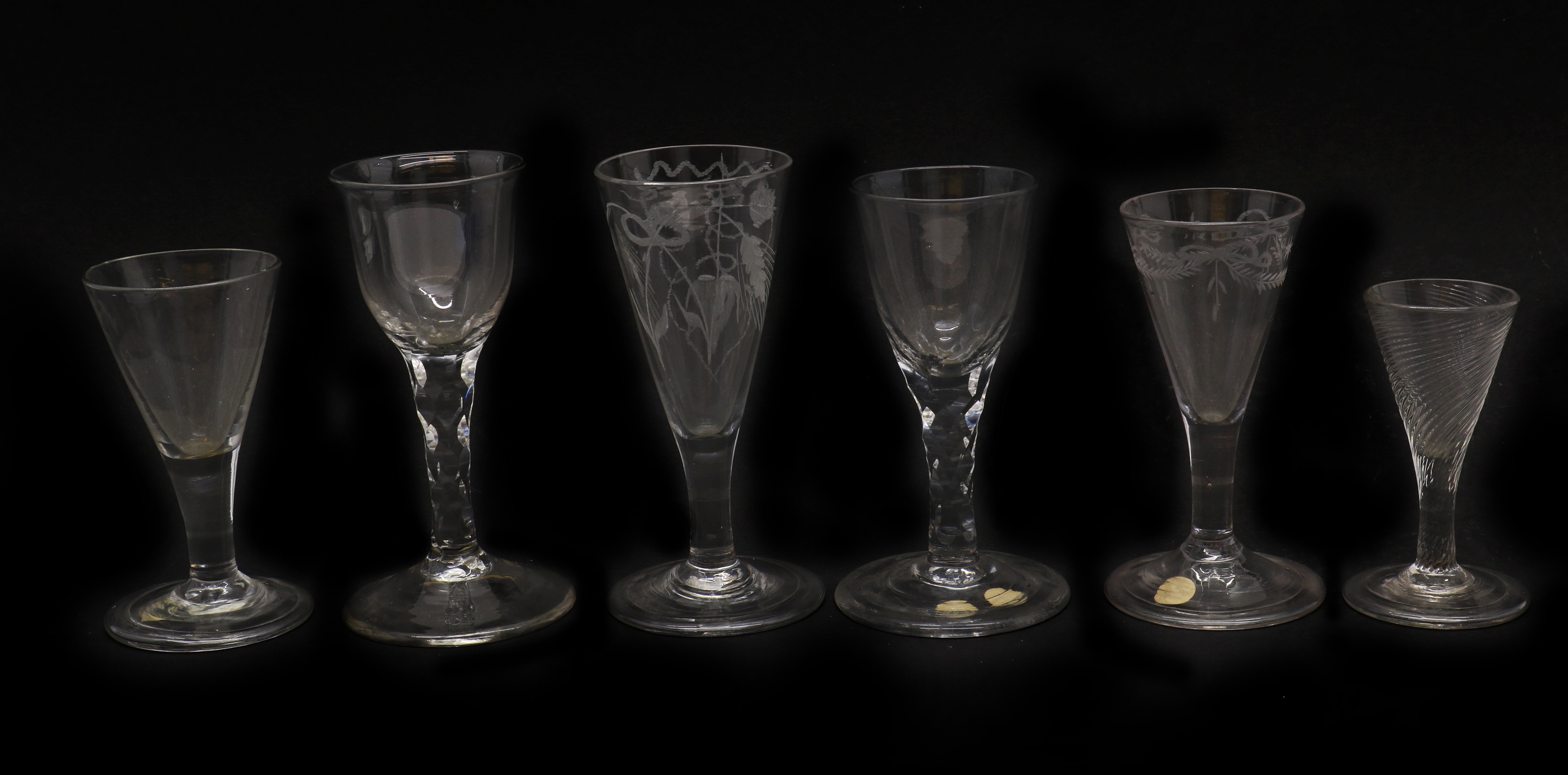 Lot 110 A collection of drinking glasses