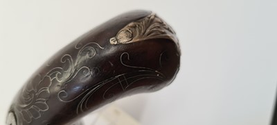 Lot 80 - A pair of flintlock boxlock cannon barrelled pistols by M Collins, Dublin