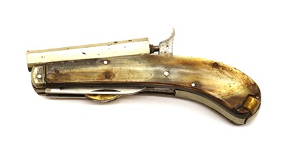 Lot 88 - A Rogers and Unwin type percussion knife pistol