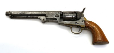 Lot 93 - A Belgian copy of a 'Navy Colt' 36 bore 6 shot revolver