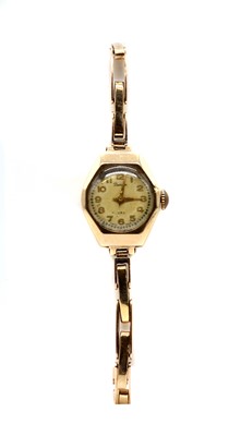 Lot 331 - A ladies' 9ct gold Pioneer mechanical bracelet watch