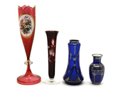 Lot 246 - A Bohemian glass vase