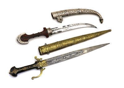 Lot 122 - A North African Dagger and an Eastern Jambiya