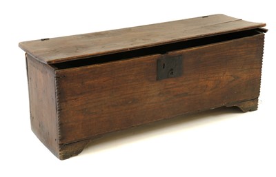 Lot 420 - An oak six plank coffer