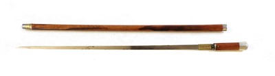 Lot 141 - An Edwardian silver mounted Malacca sword stick