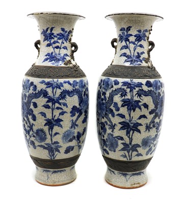 Lot 148 - A large pair of Chinese porcelain vases