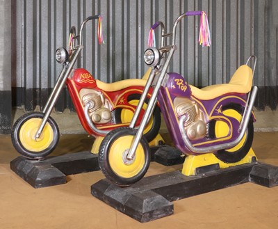 Lot 27 - A pair of fairground motorcycles