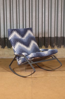 Lot 16 - A steel-framed 'Reigate' rocking chair by William Plunkett