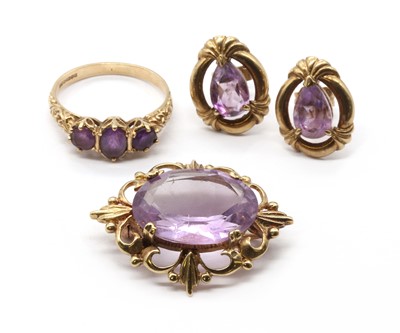 Lot 197 - A collection of amethyst jewellery