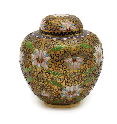 Lot 131 - A Japanese cloisonne urn and cover