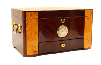 Lot 203 - A Cuban Crafters rosewood and maple cigar humidor