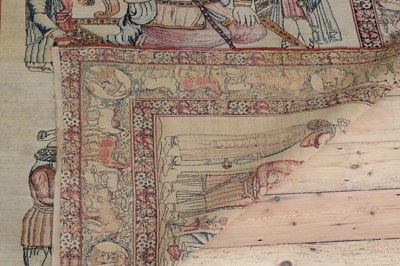 Lot 408 - A Persian Laver pictorial rug