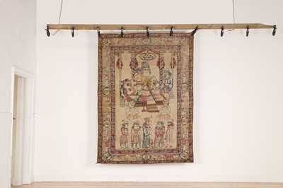 Lot A Persian Laver pictorial rug