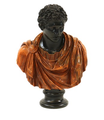 Lot 406 - A composition bust in the classical style