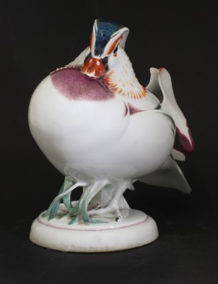 Lot 223 - A Meissen porcelain mandarin duck