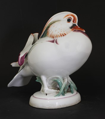 Lot 223 - A Meissen porcelain mandarin duck