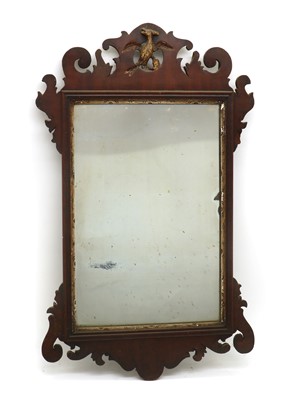 Lot 425 - A George III fret carved wall mirror