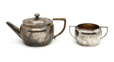 Lot 39 - A silver-plated teapot