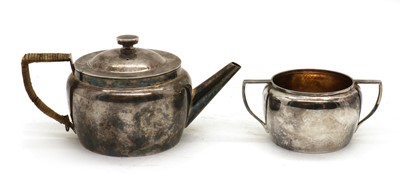 Lot 39 - A silver-plated teapot