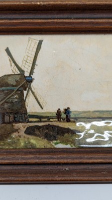 Lot 48 - A Rozenburg den Haag painted tile picture