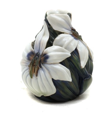Lot 74 - A Bing and Grondahl porcelain pierced vase