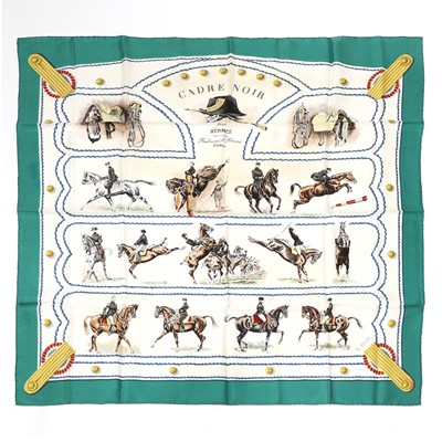 Lot 1501 - An Hermes vintage scarf, Cadre Noir