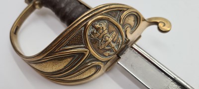 Lot 107 - A Spanish 1885 pattern pipe back sword