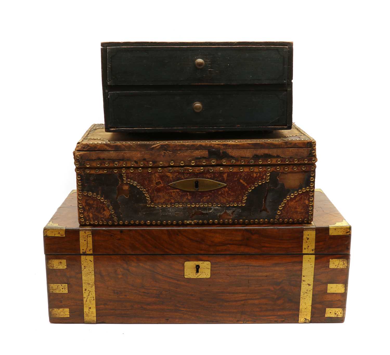 Lot 207 - A Victorian walnut writing box