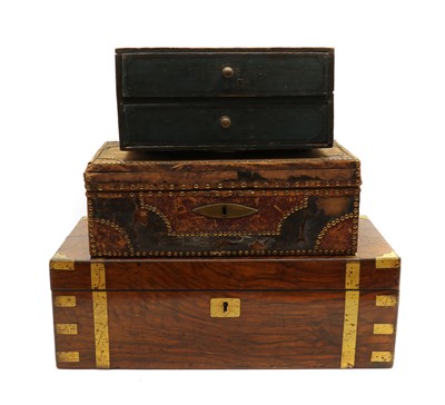Lot 207 - A Victorian walnut writing box