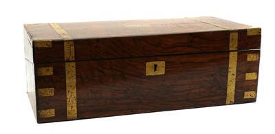 Lot 207 - A Victorian walnut writing box