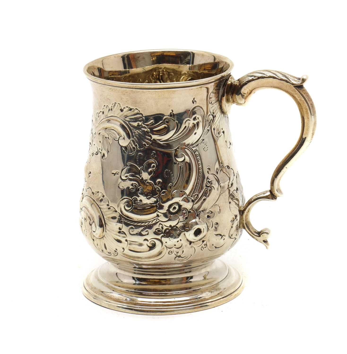 Lot 3 - A silver Christening mug