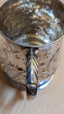 Lot 3 - A silver Christening mug