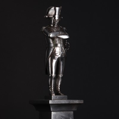 Lot 138 - A polished steel figure of Napoleon
