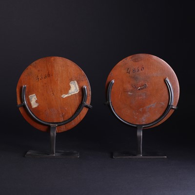 Lot 103 - A pair of boxwood roundels