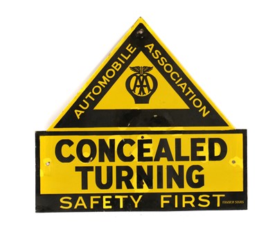 Lot 476 - An enamel AA Automobile Association sign