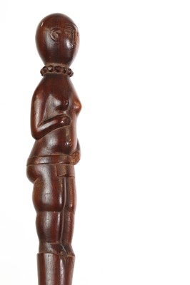 Lot 82 - A Tonga Nguni figurative hardwood staff