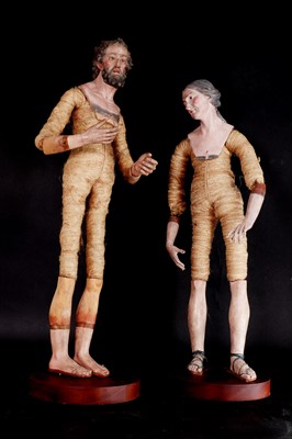 Lot 27 - A pair of large 'crèche' or 'presepio' figures